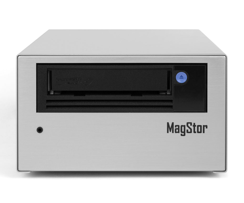 MagStor LTO-9 18TB Thunderbolt 3 / USB4 Slim Desktop Tape Drive TAA - Certified Refurbished - 1YR Warranty