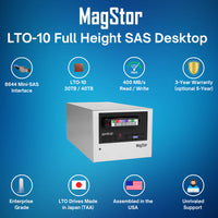 MagStor LTO-10 30TB Full-Height SAS Desktop Tape Drive (MAX) TAA