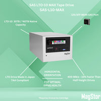 MagStor LTO-10 30TB Full-Height SAS Desktop Tape Drive (MAX) TAA
