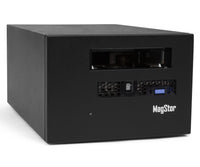 MagStor BASE Series desktop tape drive, front angle view