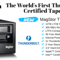 MagStor LTO8 12TB Thunderbolt 3 Tape Drive LTO-8 TAA, Certified Refurbished 1YR Warranty TRB3-HL8-REFURBISHED